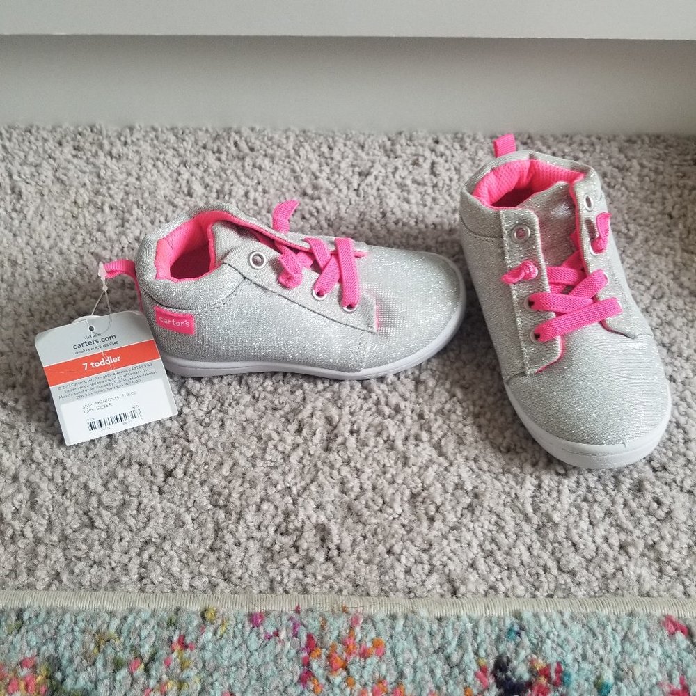 Toddler Girl Sparkle Silver Tennis
